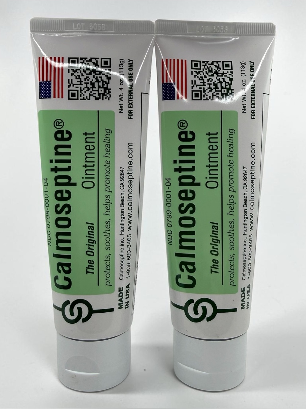 Calmoseptine Ointment 4 oz 2-Pack Skin Protectant Moisture Barrier Zinc Oxide